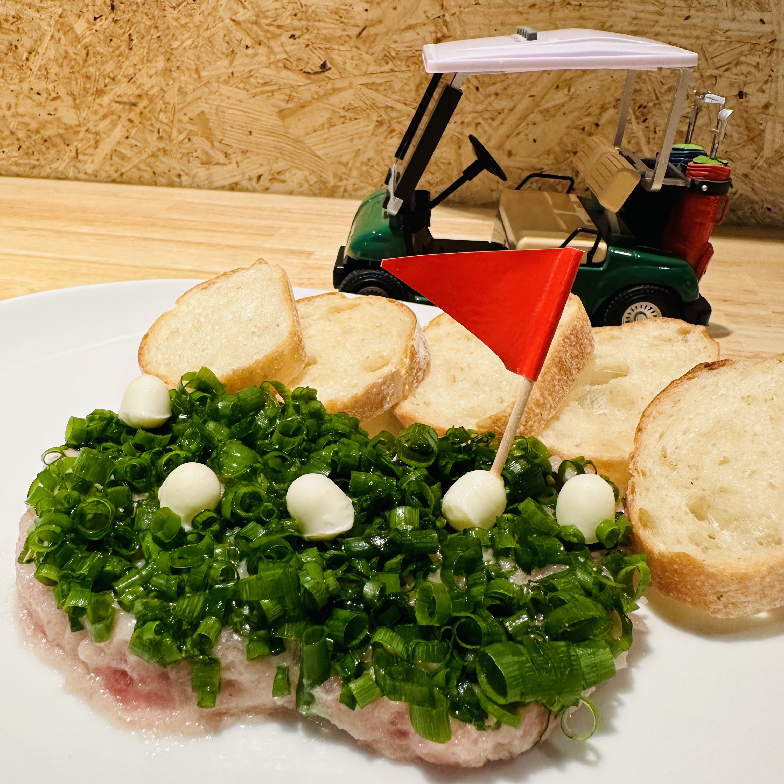 ネギトロのブルスケッタ